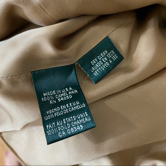 Lauren Ralph Lauren Camel Hair Peacoat Size 8 - Picture 10 of 14